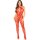 Leg Avenue Flower Print Mesh Bodystocking Red One Size
