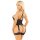 Leg Avenue Crop Top + Stockings Red One Size