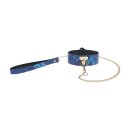 Florence Collection Collar with Leash Blue