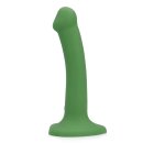 Loveline Non-Phallic Vibrating Dildo - Small - Forest Green