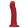 Loveline Non-Phallic Vibrating Dildo - Large - Raspberry Red
