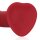 Loveline Non-Phallic Vibrating Dildo - Large - Raspberry Red
