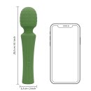 Loveline Powerful Wand Vibrator Massager with Still Handle - Green Mumba