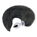 Alive Black & White Fox Tail S