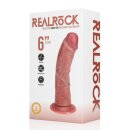 RealRock Vibrating Regular Curved Cock - 6 / 15,5 cm - Tan
