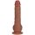 RealRock Vibrating Regular Straight Cock with Balls - 7 / 18 cm - Tan