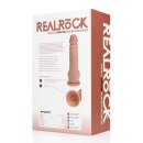 RealRock Vibrating Regular Straight Cock with Balls - 9 / 23 cm - Tan
