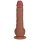 RealRock Vibrating Regular Straight Cock with Balls - 9 / 23 cm - Tan