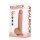 RealRock Vibrating and Rotating Straight Cock with Balls - 8 / 20,5 cm - Tan