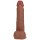 RealRock Vibrating and Rotating Straight Cock with Balls - 8 / 20,5 cm - Tan