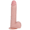 RealRock Vibrating and Thrusting Straight Cock with Balls - 8 / 20,5 cm - Flesh
