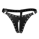 Shots-Ouch Xtreme Chastity Thong with Chain Detail Black