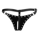 Shots-Ouch Xtreme Chastity Thong with Chain Detail Black