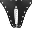 Shots-Ouch Xtreme Chastity Thong with Chain Detail Black