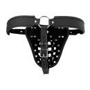 Shots-Ouch Xtreme Chastity Belt with Leg Straps Black