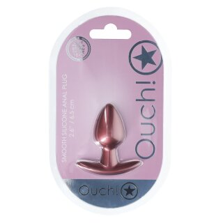 Ouch! Smooth Silicone Anal Plug Small 6.5 cm ø 2.6 cm Rose