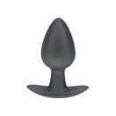 Ouch! Smooth Silicone Anal Plug Medium 7.9 cm ø 3.1 cm Black