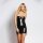 Allure The Kissable Kitten Wetlook Dress L/XL Black