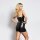Allure The Kissable Kitten Wetlook Dress L/XL Black