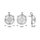 Kiotos Decorated Chastity Device with Belt Silver