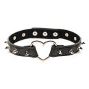 XR Brands Spiked Heart Choker Black