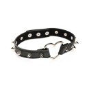 XR Brands Spiked Heart Choker Black