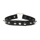 XR Brands Spiked Heart Choker Black