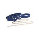 Taboom Silicone Collar and Leash Blue
