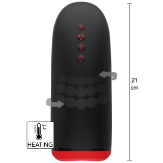 Hidden Desire Fusion X Beaded Tongue Masturbator Black