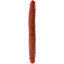 ToyJoy Get Real Silicone Foreskin Double Dong 35 cm Caramel skin tone