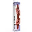 ToyJoy Get Real Silicone Foreskin Double Dong 40 cm Caramel skin tone