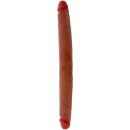 ToyJoy Get Real Silicone Foreskin Double Dong 40 cm Caramel skin tone