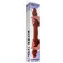 ToyJoy Get Real Silicone Foreskin Double Dong 46 cm Caramel skin tone