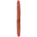 ToyJoy Get Real Silicone Foreskin Double Dong 46 cm Caramel skin tone