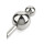 Mr. Steel Anal Hook Double Balls 25+40 mm Silver