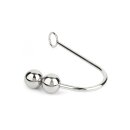Mr. Steel Anal Hook Double Balls 40+40mm Silver