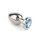 Mr. Steel Jewled Butt Plug Small Aqua 2,5 cm