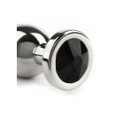 Mr. Steel Jewled Butt Plug Small Black 2,5 cm