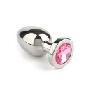 Mr. Steel Jewled Butt Plug Small Pink 2,5 cm