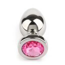 Mr. Steel Jewled Butt Plug Small Pink 2,5 cm