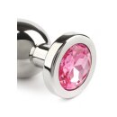 Mr. Steel Jewled Butt Plug Small Pink 2,5 cm