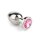 Mr. Steel Jewled Butt Plug Small Pink 2,5 cm