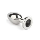 Mr. Steel Jewled Butt Plug Medium Black 3 cm