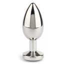 Mr. Steel Jewled Butt Plug Medium Black 3 cm