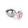 Mr. Steel Jewled Butt Plug Medium Pink 3 cm