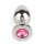 Mr. Steel Jewled Butt Plug Medium Pink 3 cm