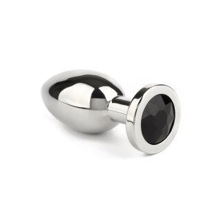 Mr. Steel Jewled Butt Plug Large Black 3,8 cm