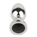 Mr. Steel Jewled Butt Plug Large Black 3,8 cm
