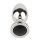 Mr. Steel Jewled Butt Plug Large Black 3,8 cm
