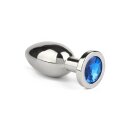 Mr. Steel Jewled Butt Plug Large Blue 3,8 cm
